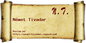 Német Tivadar névjegykártya