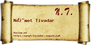 Német Tivadar névjegykártya