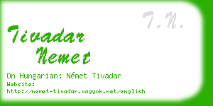 tivadar nemet business card